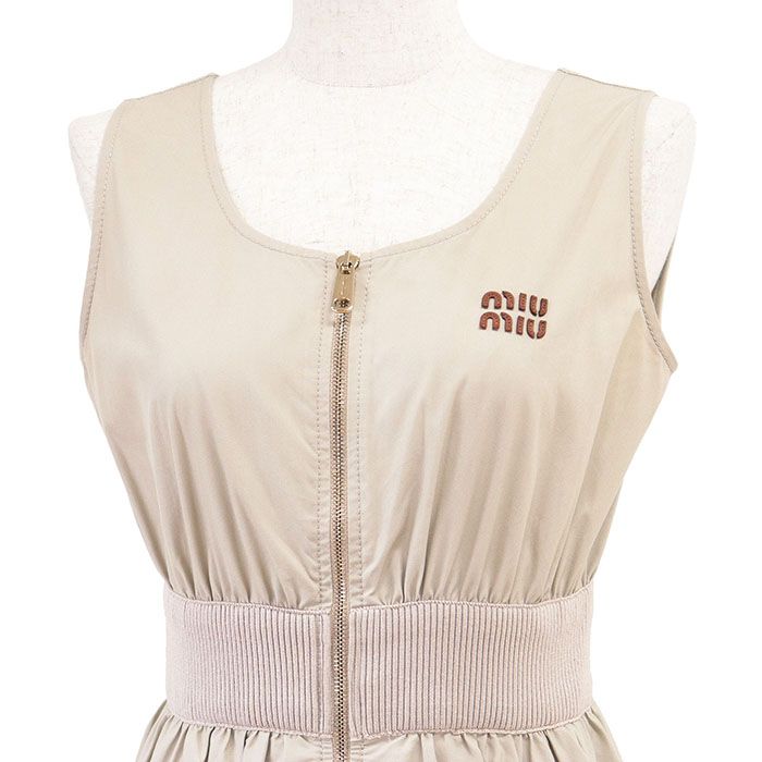 Miu Miu ミュウ・ミュウ パナマコットン ドレス ワンピース ウエスト