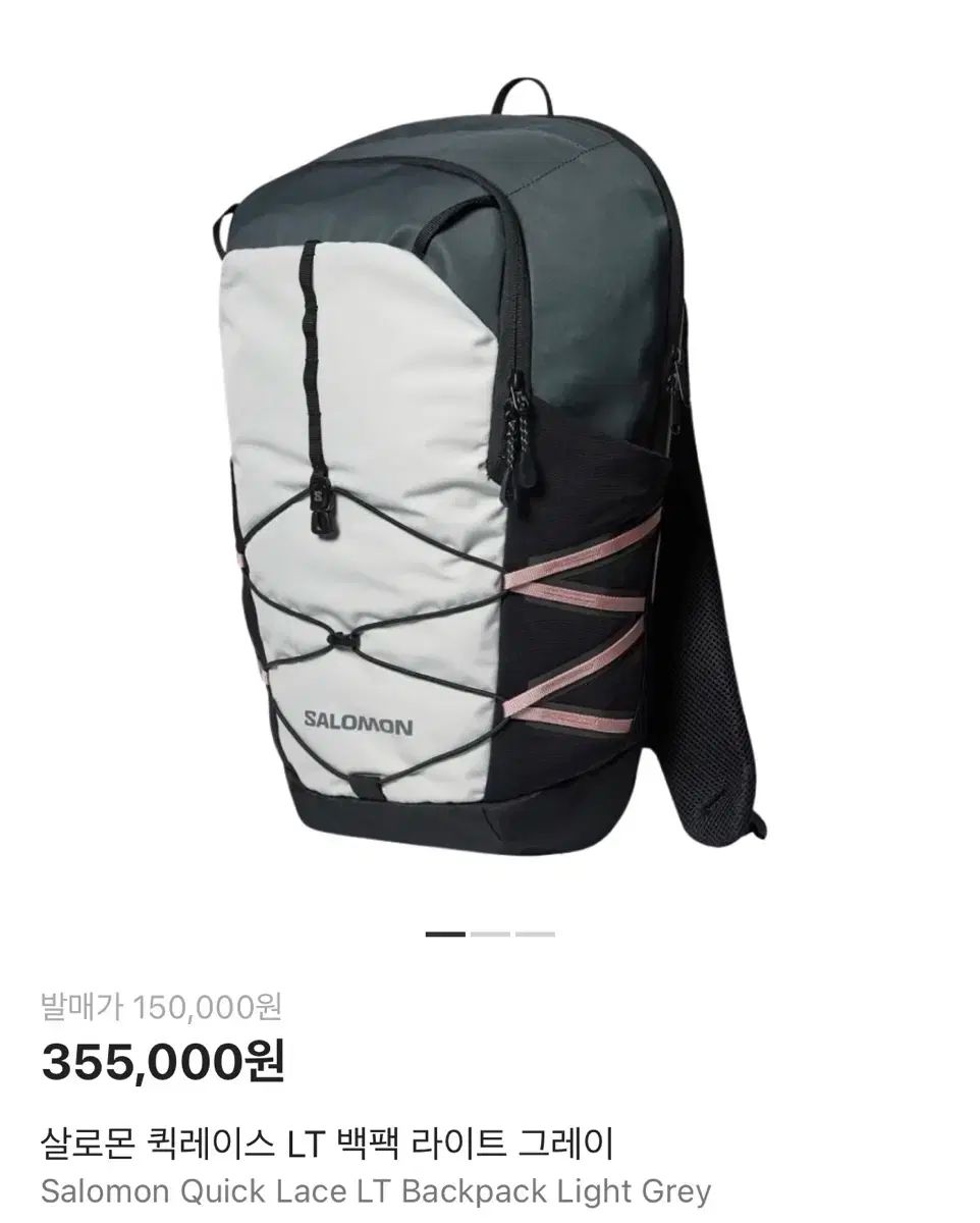 SALOMON サロモン クイックレース LT バックパック ライト グレー