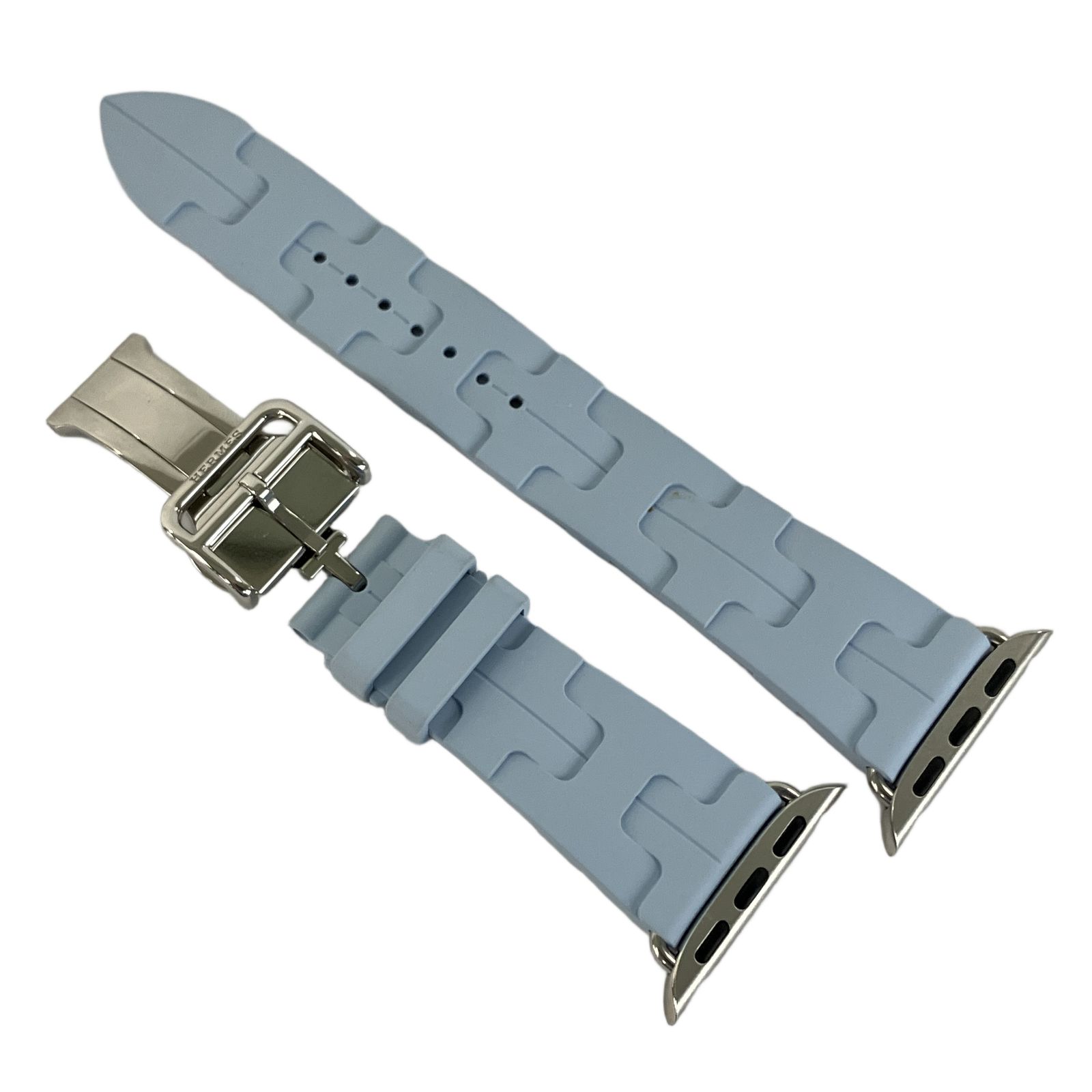 Hermes エルメス Apple Watch アップルウォッチ用 バンド 42 mm シンプルトゥール キリム Bleu Acier Killim 良好