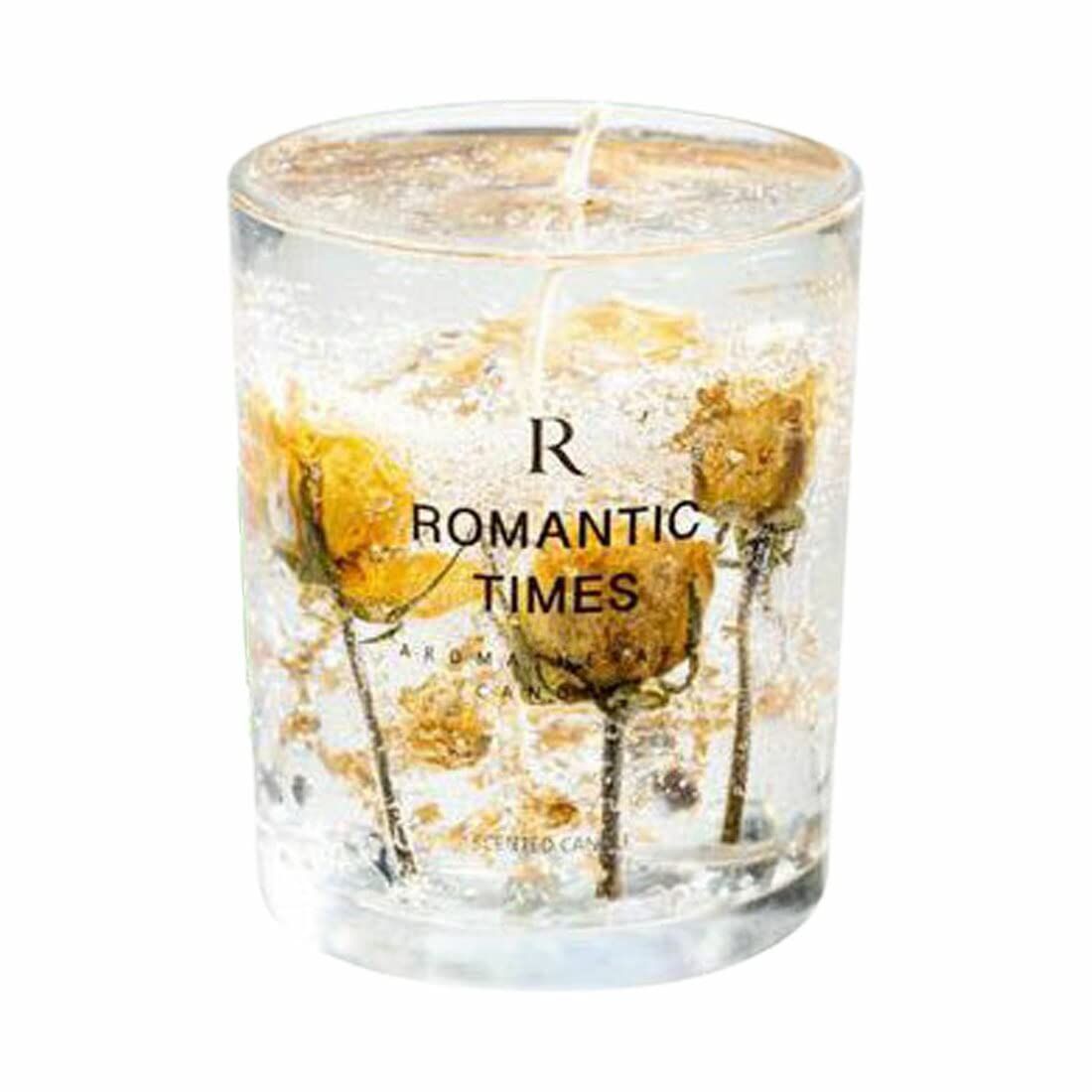 香り 花 ハーブ ワックス 果実 母の日 韓国 ボタニカル 北欧 ろうそく 透明 3層 誕生日 ゼリーキャンドル アロマ ギフト 贈り物 ジェルキャンドル おしゃれ 女性 プレゼント 甘い 全6種 サンダ