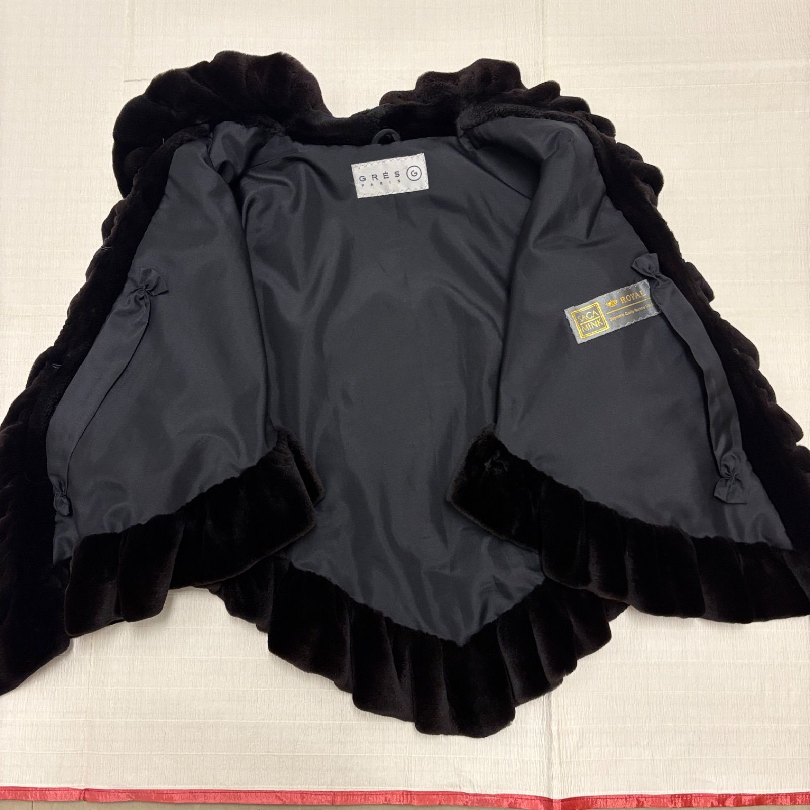 SAGA MINK ROYAL GRES ミンクケープ ポンチョ 毛皮 リアルファー