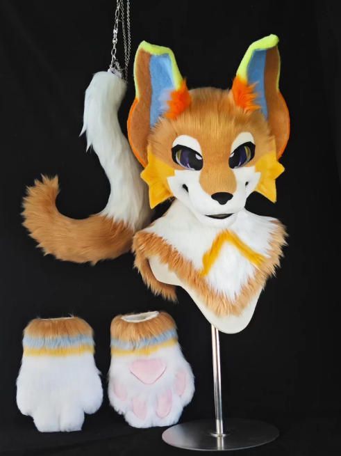 ☆ファースーツ 着ぐるみセット NO.307 犬 茶色 ケモノ ファースーツ