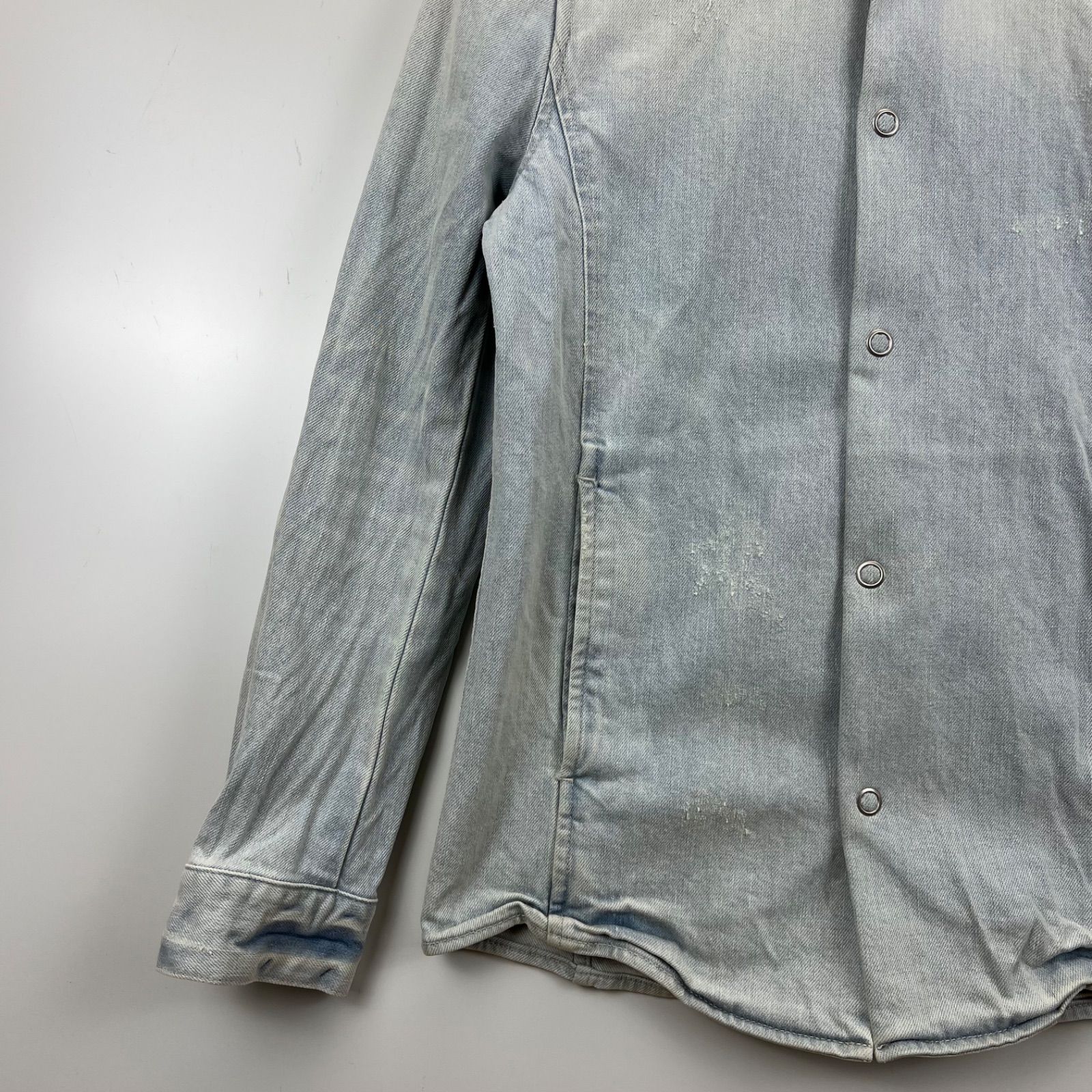 TORNADO MART 00s y2k archive damaged denim shirts jacket M 