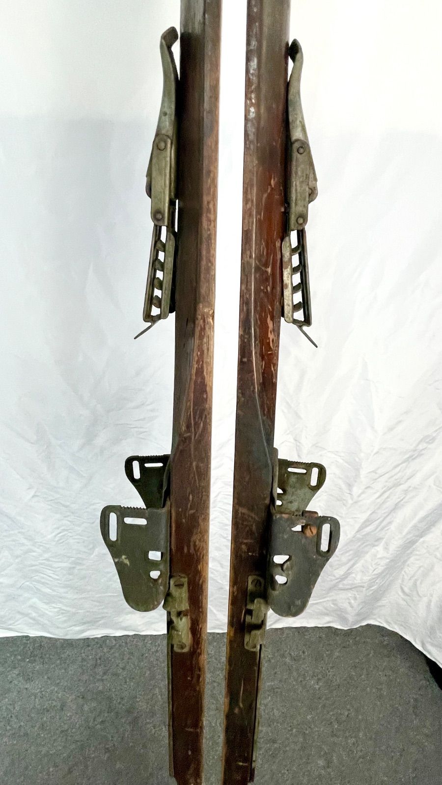 昭和レトロ 木製スキー板 長さ約186cm 金具 KANDAHAR 記載あり 当時物