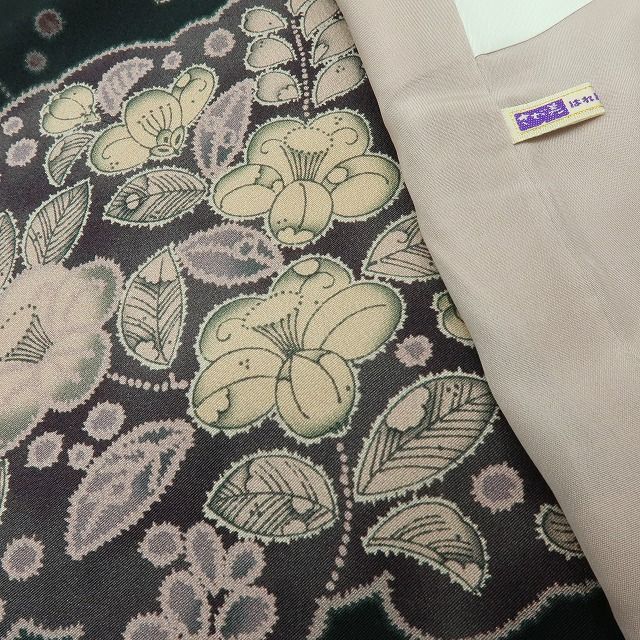 六花 RIKKA さが美謹製 辻ヶ花 着物 正絹 仕付け糸付 付下げ小紋 A 4043