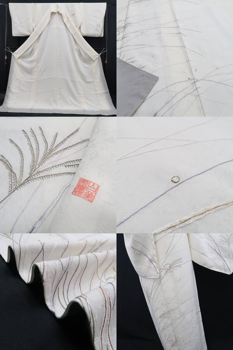 新品 総刺繍 着物 正絹 仕付け糸付 トールサイズ“華麗な唐花”訪問着 3137 新品 総刺繍 着物 正絹 仕付け糸付 トールサイズ“華麗な唐花”訪問着 3137