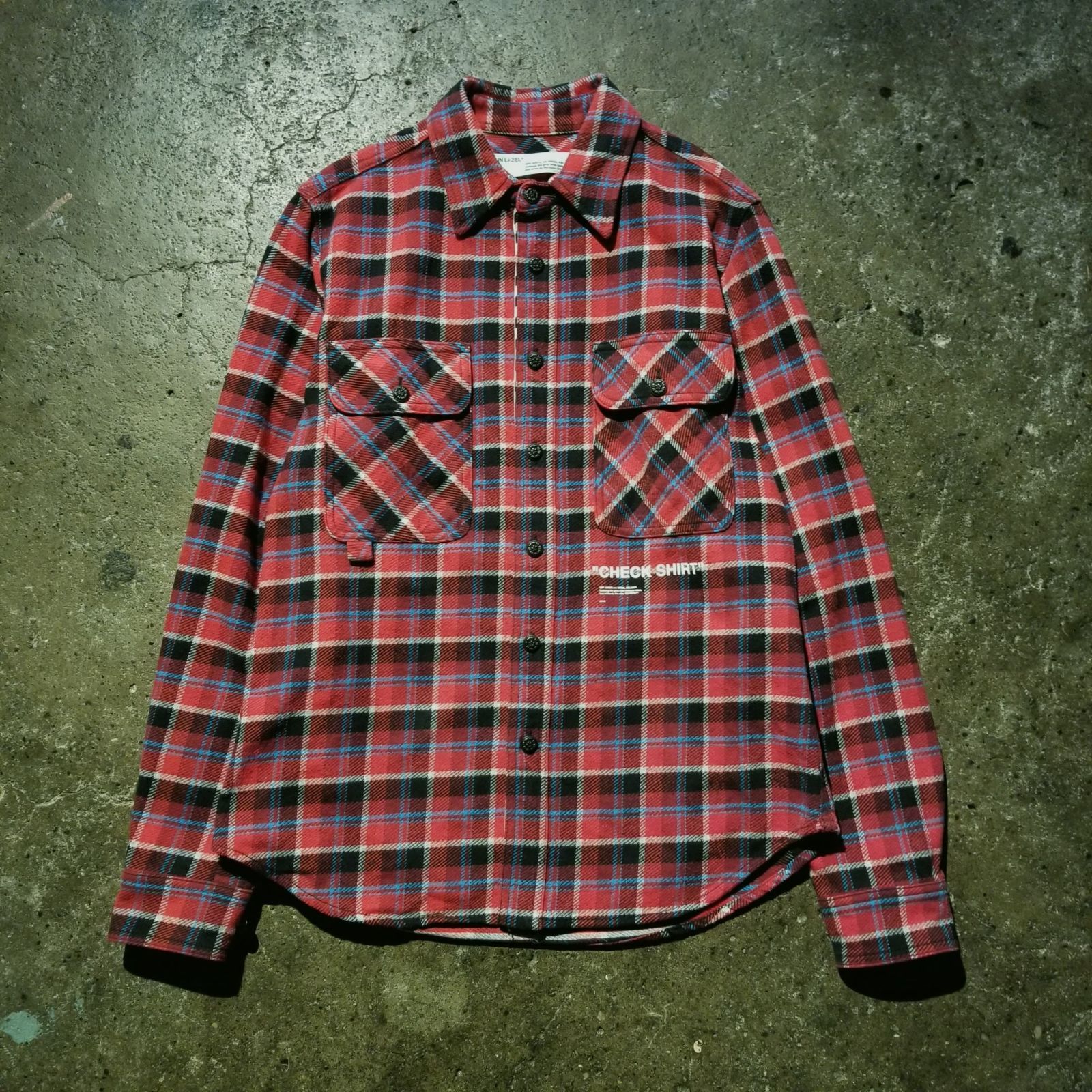 OFF-WHITE 18aw CHECK SHIRT XS オフホワイト チェックシャツ