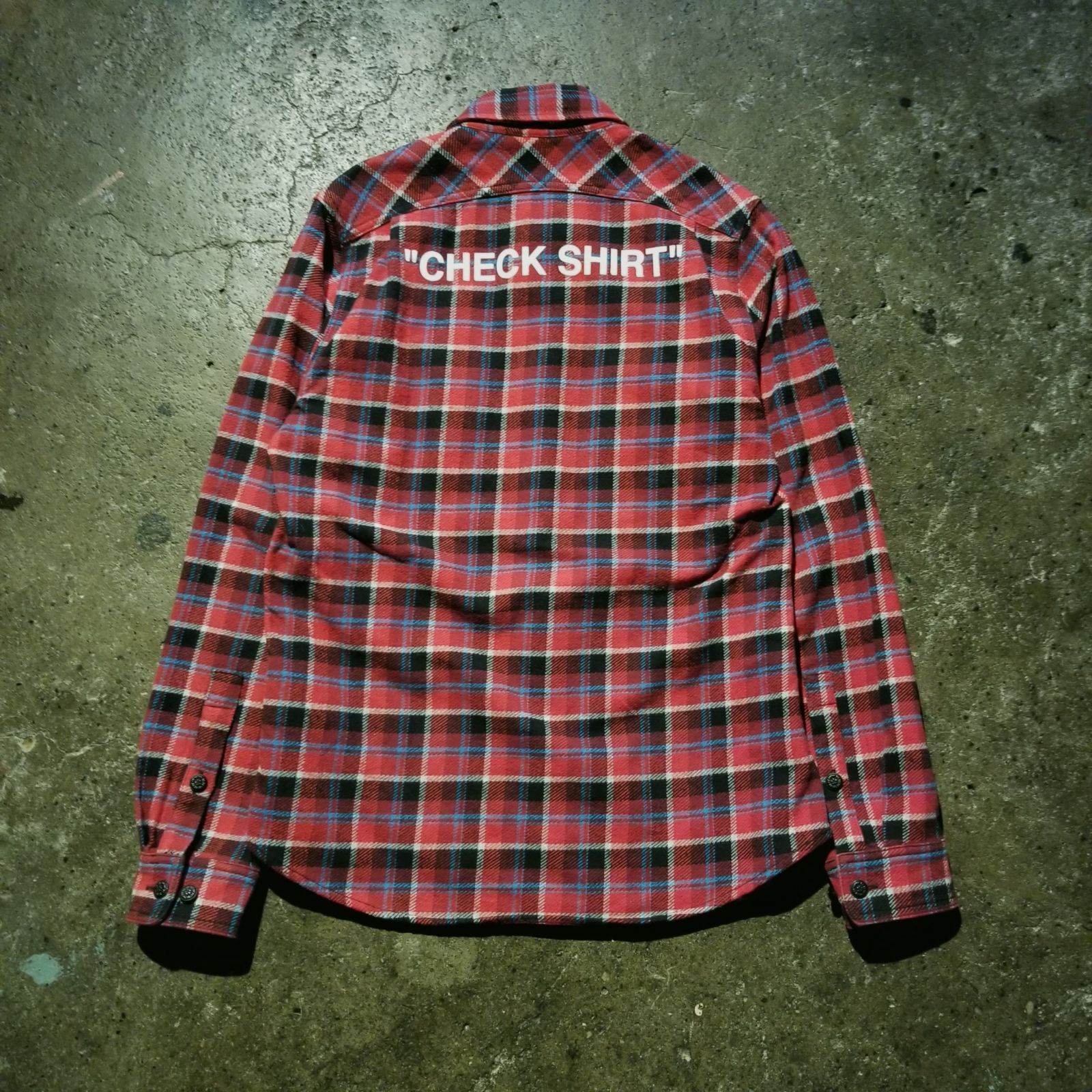 OFF-WHITE 18aw CHECK SHIRT XS オフホワイト チェックシャツ