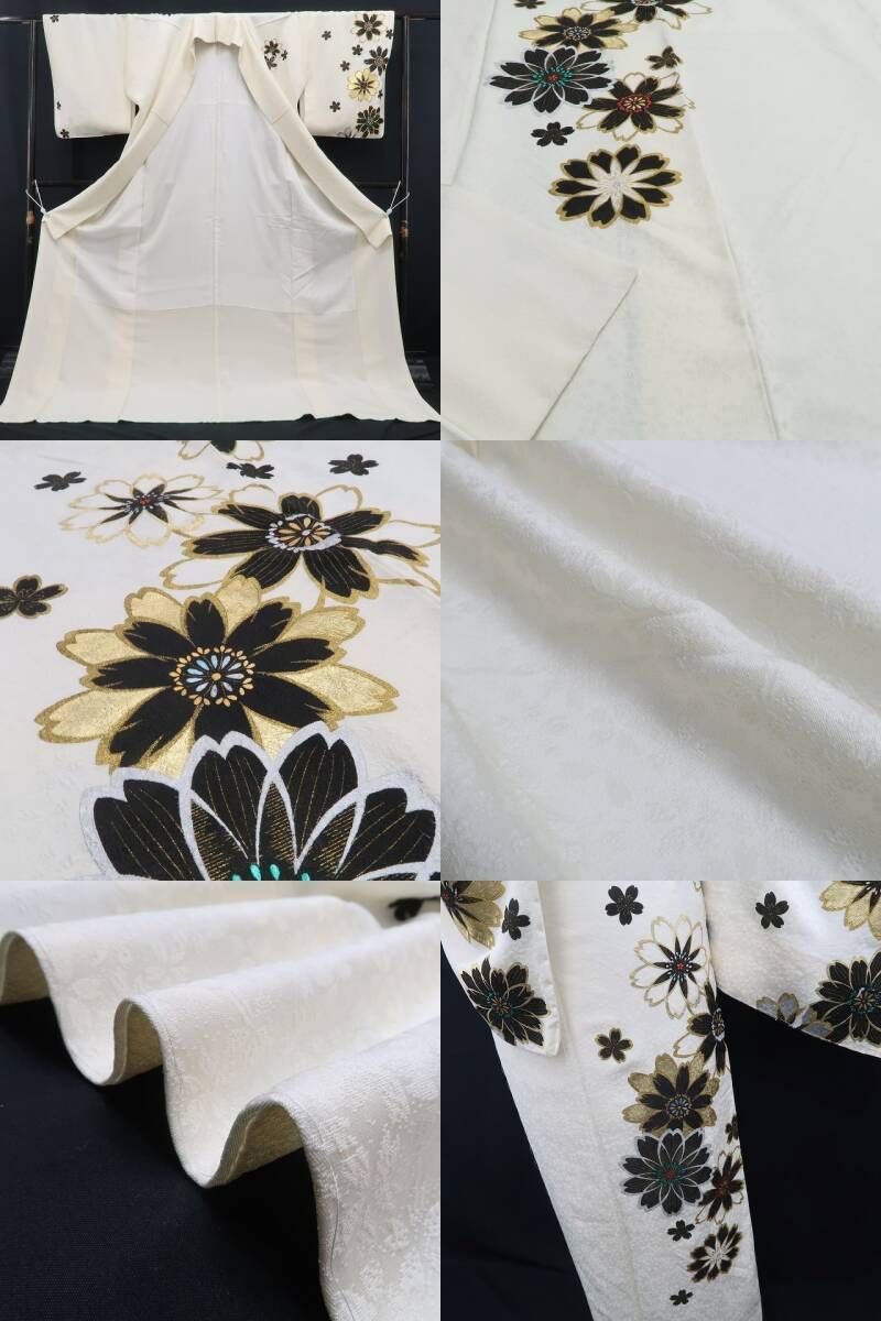 ❁tomihisa❁新品 さが美謹製 桜 着物 正絹 仕付け糸付 トールサイズ