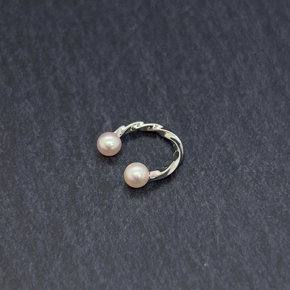 シルバー パール イヤーカフ 4.5-5ミリ あこや真珠 ベビーパール SV 本真珠 和珠 国産