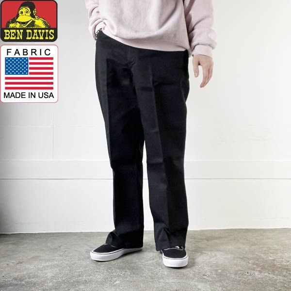 新品 US企画 BEN DAVIS ベンデイビス ベンズ ワークパンツ 黒 W33 L30
