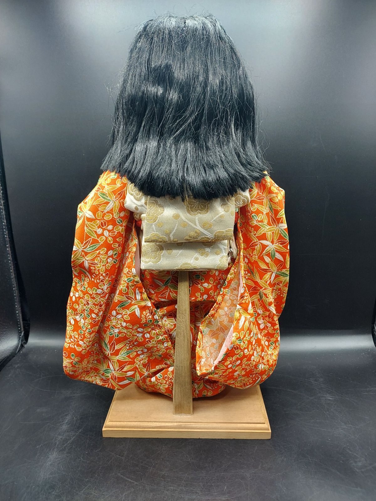 K》市松人形 琴世 40cm 日本 伝統 人形 日本人形 着物 台座付き 箱付き