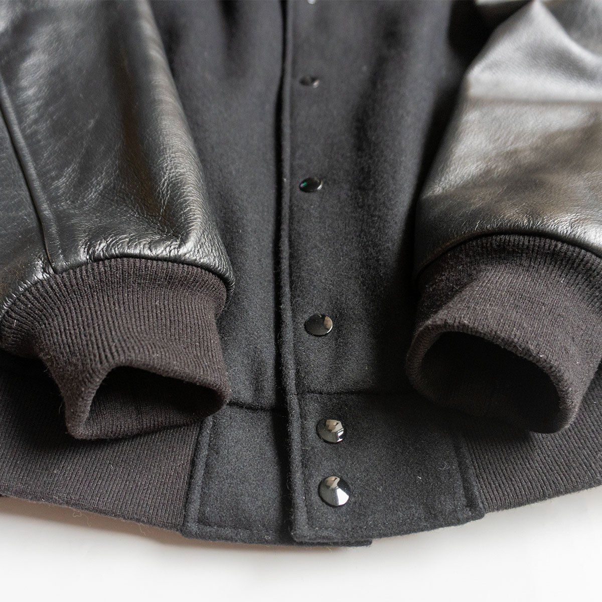 417 by EDIFICE別注】SKOOKUM【メルトン×レザー スタジャン】L