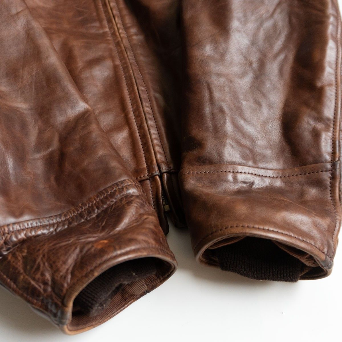 雰囲気抜群】AERO LEATHER【ハイウェイマン ホースハイド レザー 