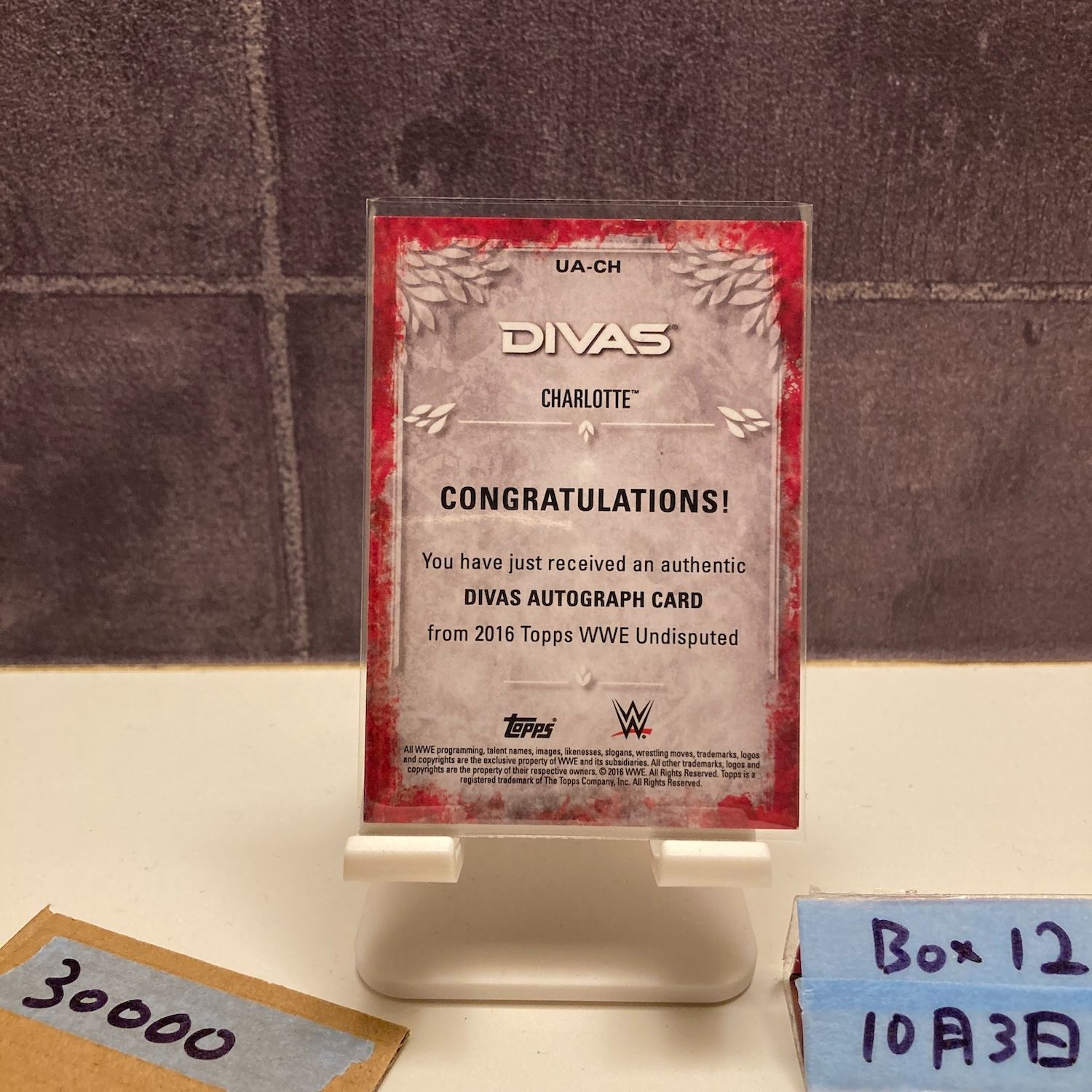 2016 Topps Undisputed Charlotte 192 299 直筆サインカード WWE Divas 女子プロレス カード