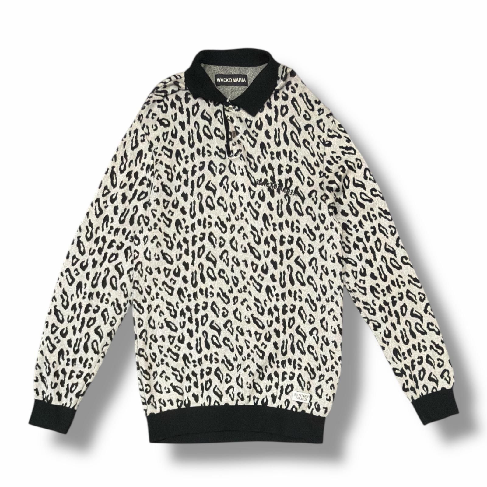 WACKO MARIA LEOPARD KNIT POLO SHIRT レオパードニットポロシャツ
