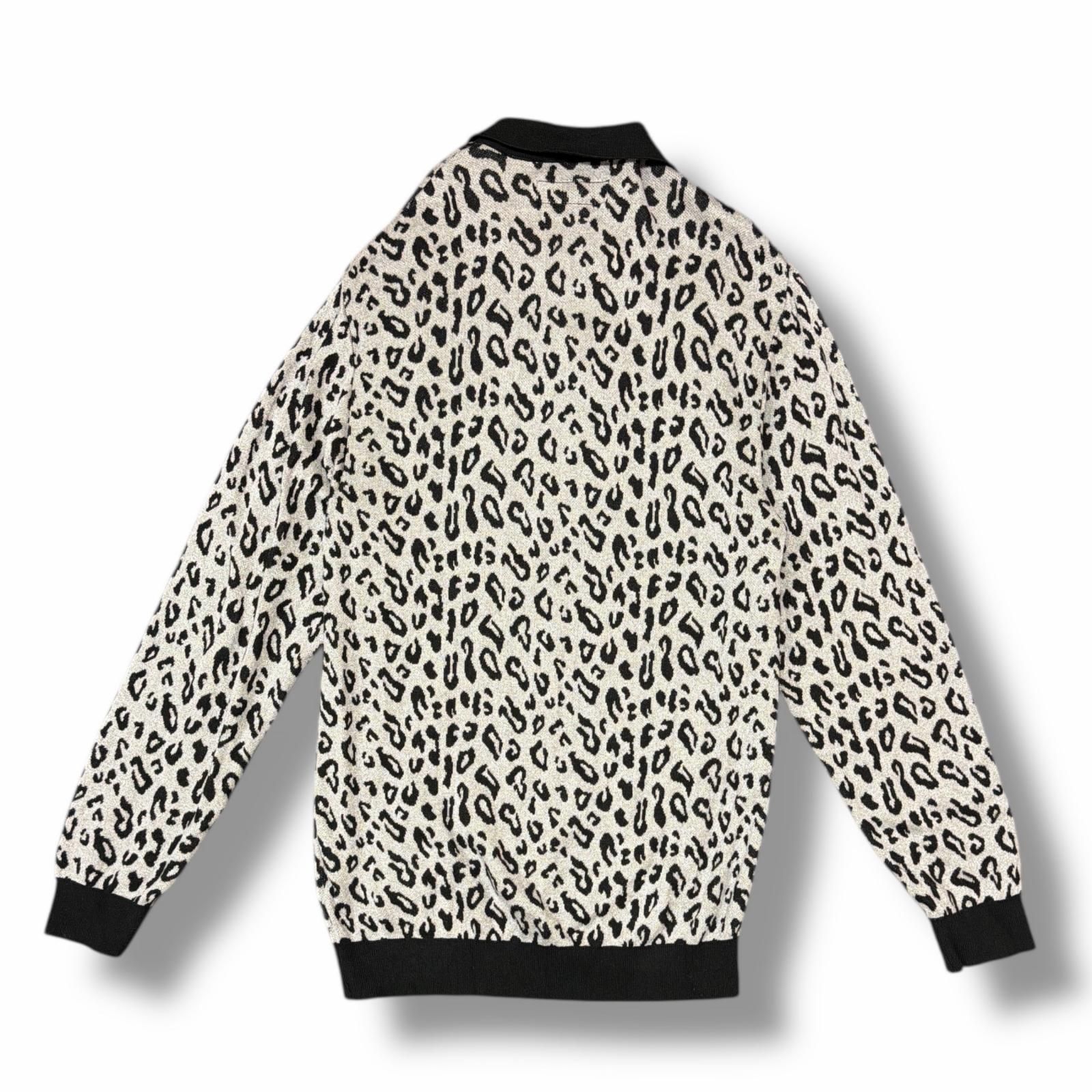 WACKO MARIA LEOPARD KNIT POLO SHIRT レオパードニットポロシャツ