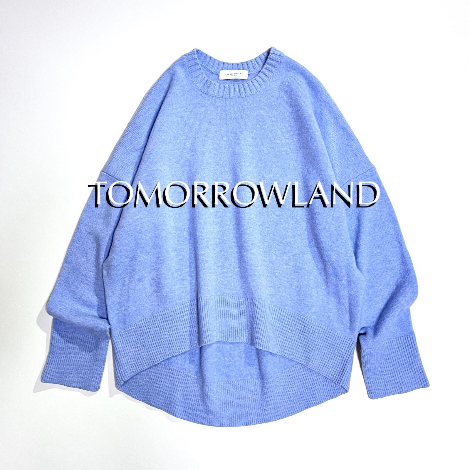 ck103a TOMORROWLAND カシミヤ ウール　プルオーバー　ウールカシミヤ クルーネックプルオーバー ニット　セーター　ハイネック　ゆったり　トゥモローランド 定価16,500円 ck103a TOMORROWLAND カシミヤ ウール プルオーバー ウールカシミヤ