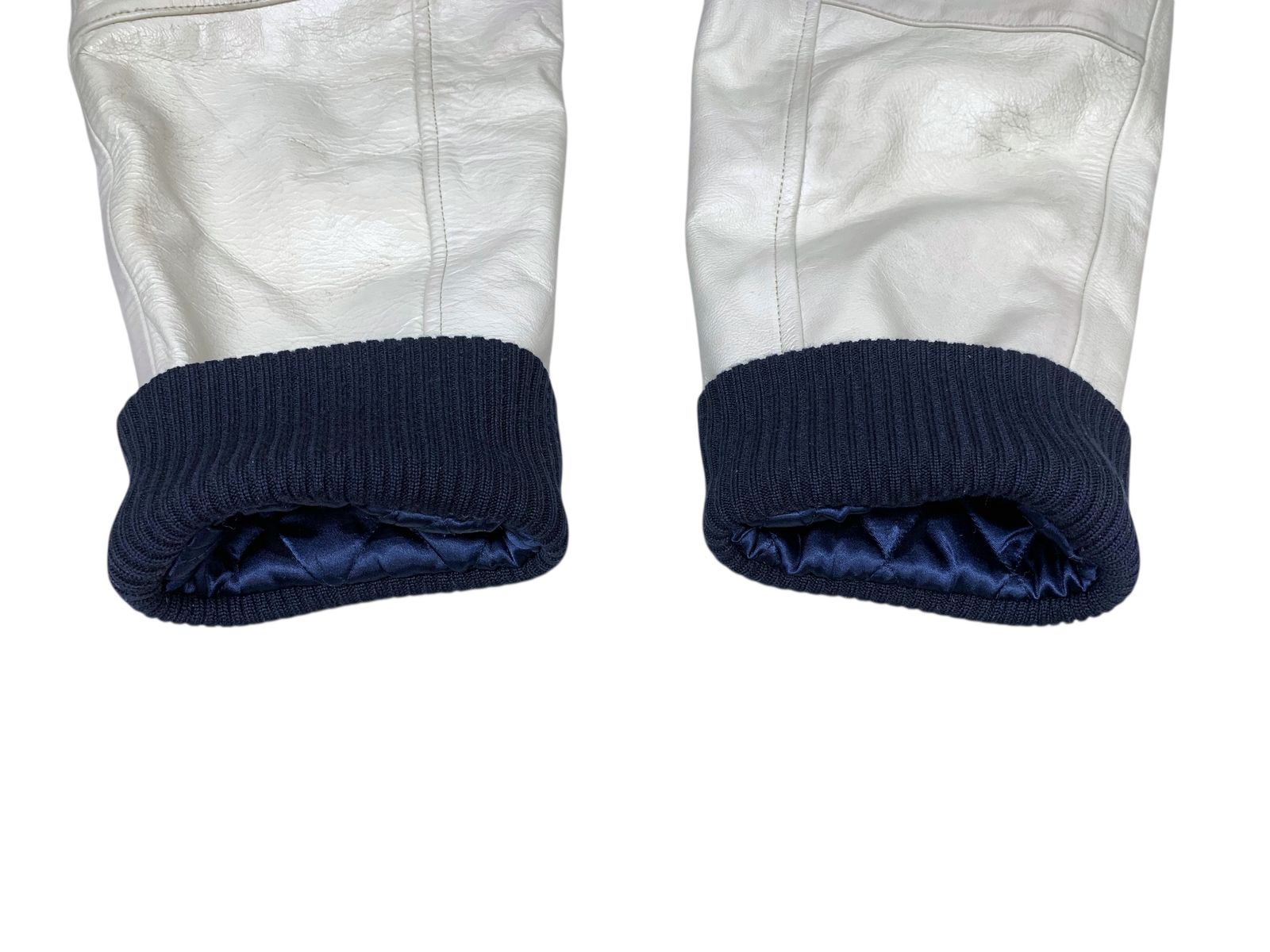 canterbury (カンタベリー) スタジャン 袖切り替え レザー ワッペン RA