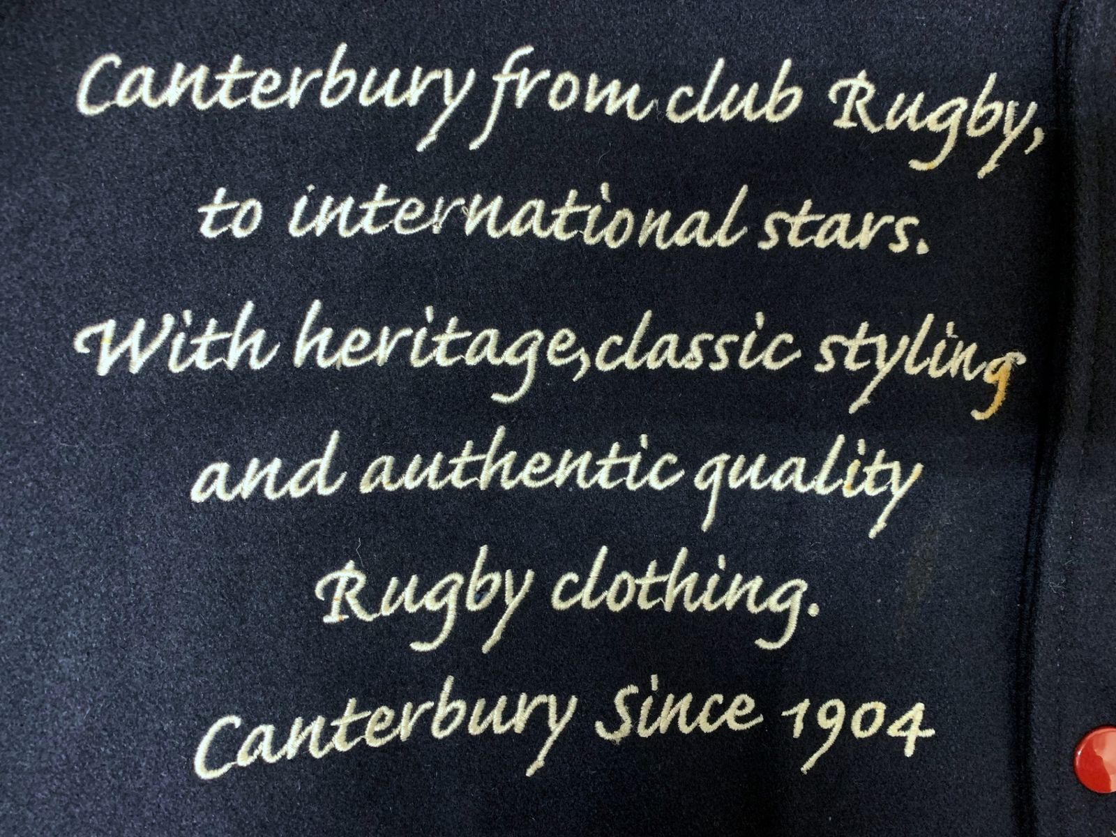 人気 3Lサイズ カンタベリー レザー切替スタジャン 刺繍 ワッペン 人気