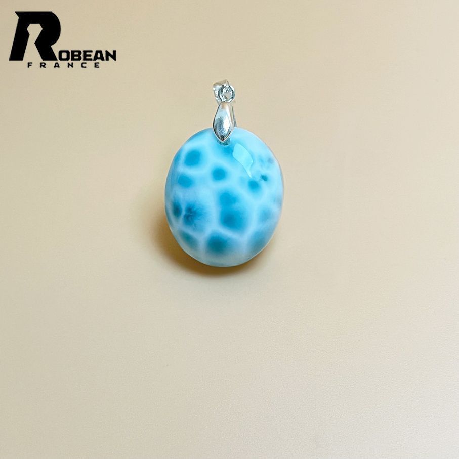 EU製 定価15万円 ROBEAN ラリマーペンダント パワーストーン 天然石 お守り プレゼント 約25 4 21 5 9 mm