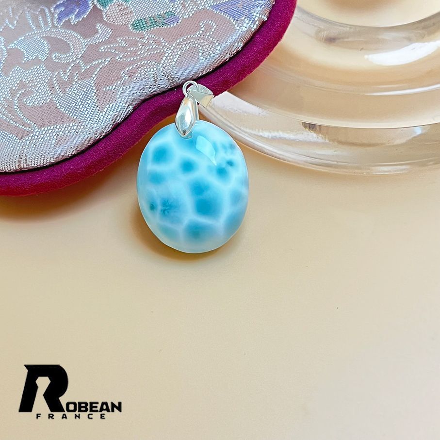 EU製 定価15万円 ROBEAN ラリマーペンダント パワーストーン 天然石 お守り プレゼント 約25 4 21 5 9 mm