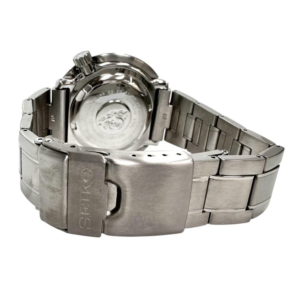  SEIKO セイコー SBBN 031 7 C 46 0 AG マリンマスター ツナ缶 腕時計 ステンレススチール チタン クオーツ 黒文字盤 メンズ GD その他 時計