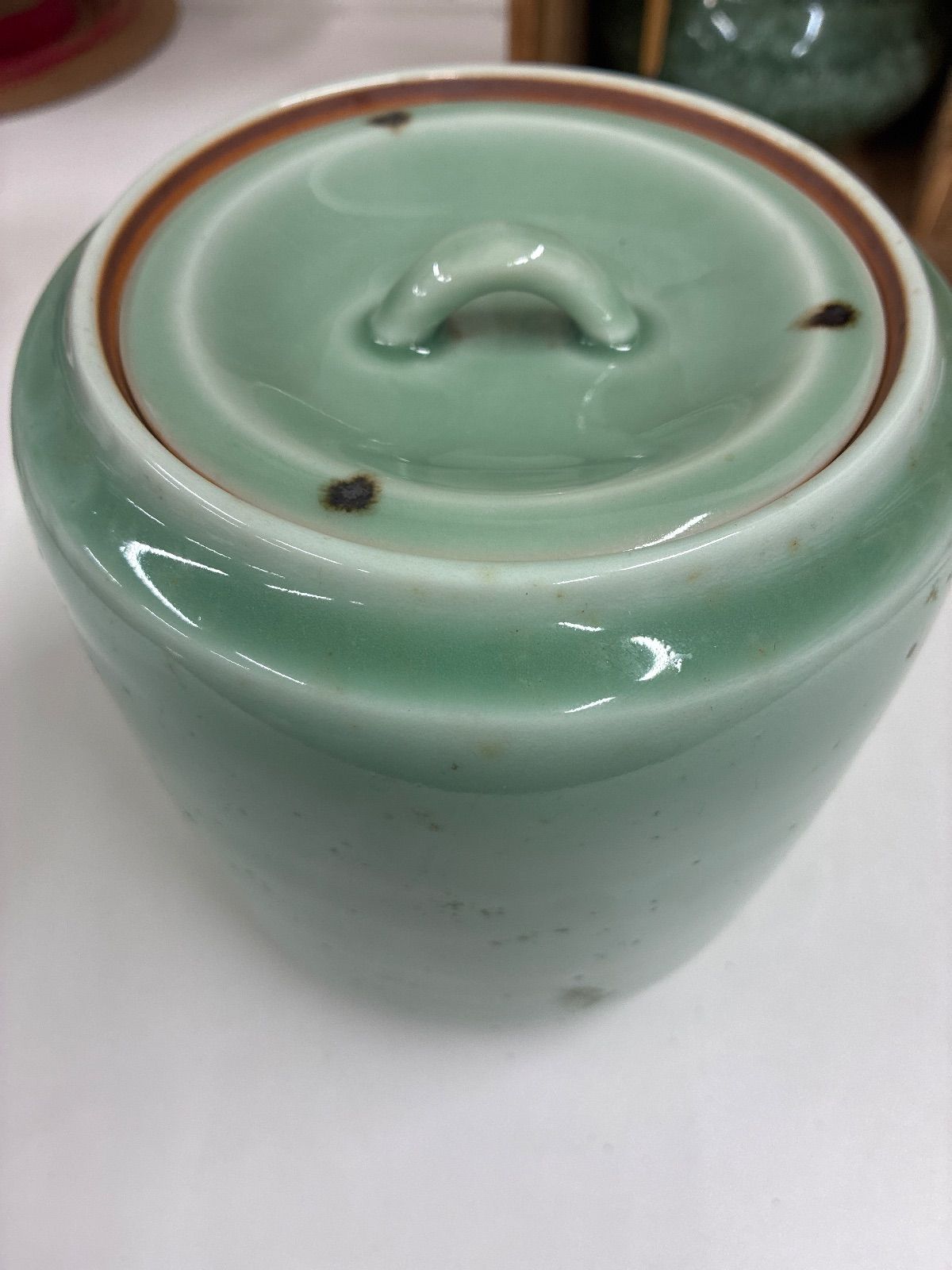 茶道具セット 千古窯の飛青磁皆具の水指付 - メルカリ