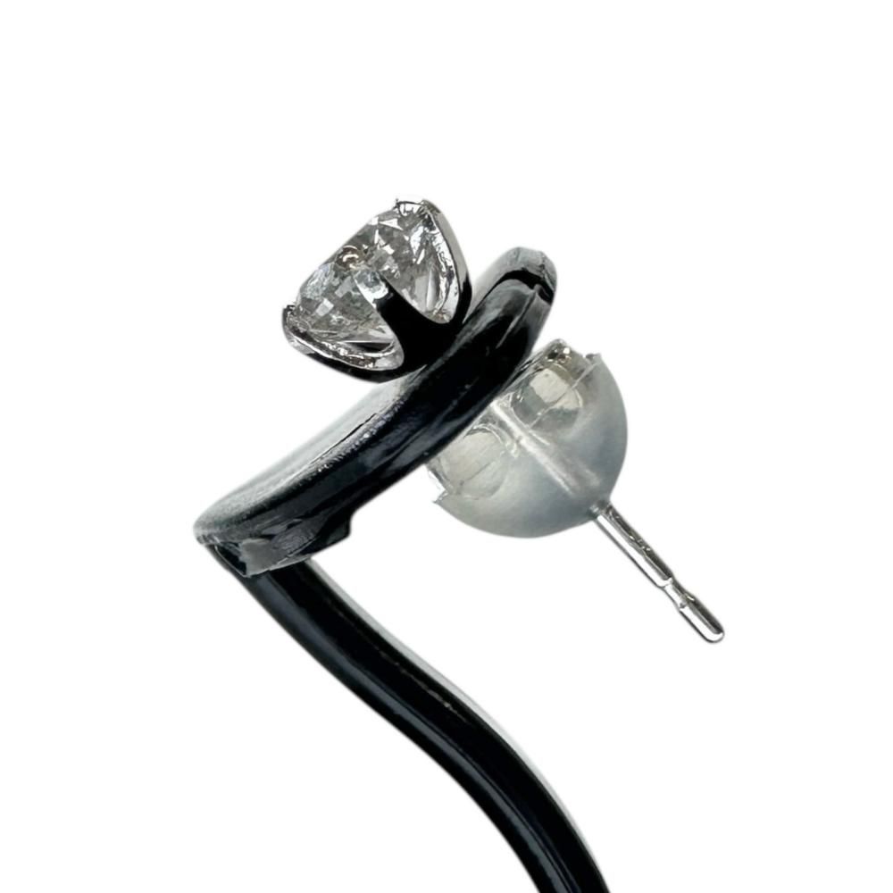 ダイヤモンド(推定I-I2) 0.4×2ct ピアス Pt900プラチナ 0.8g