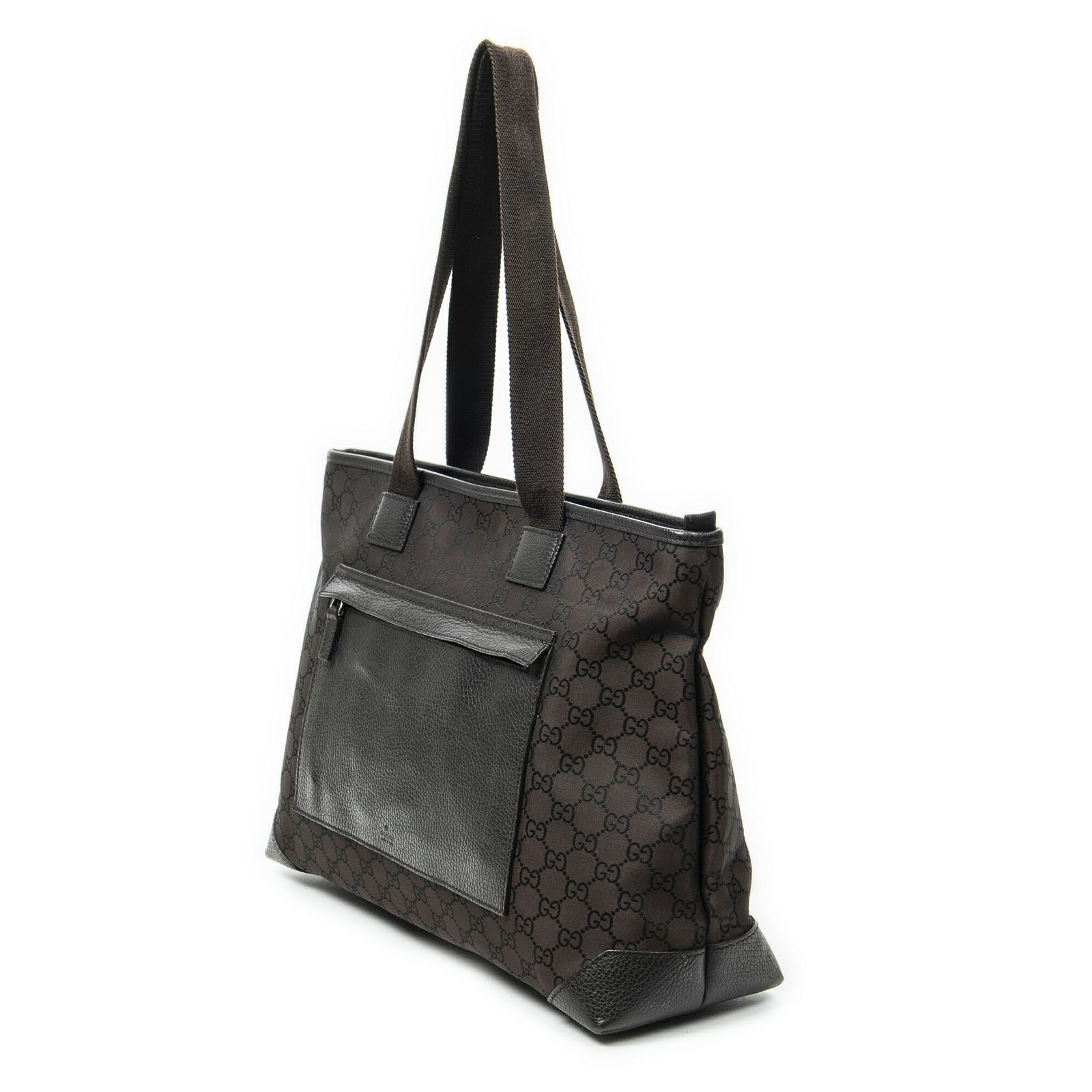 GUCCI グッチダークブラウンGGナイロンキャンバスA