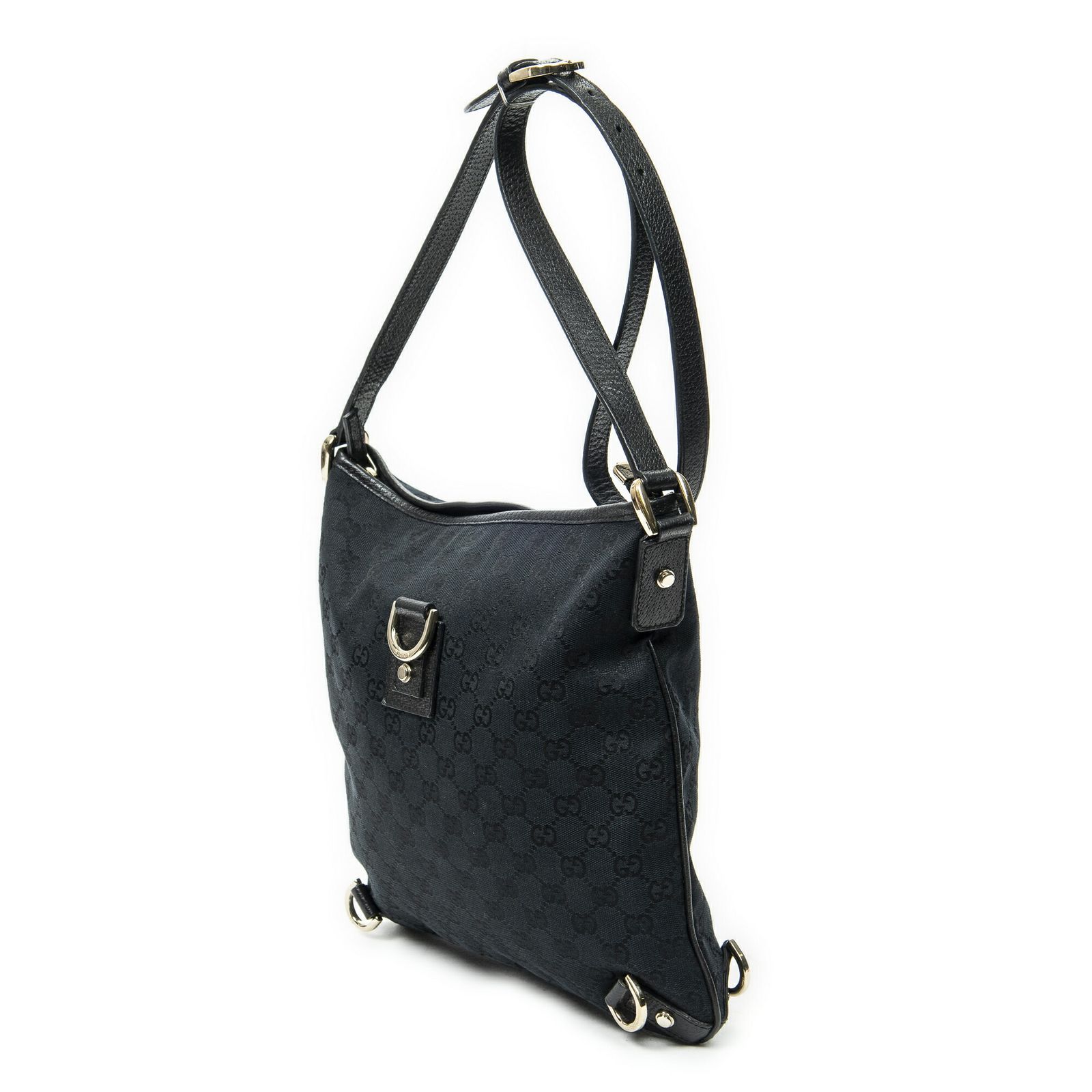 GUCCI グッチアビークロスボディ黒GGキャンバスA