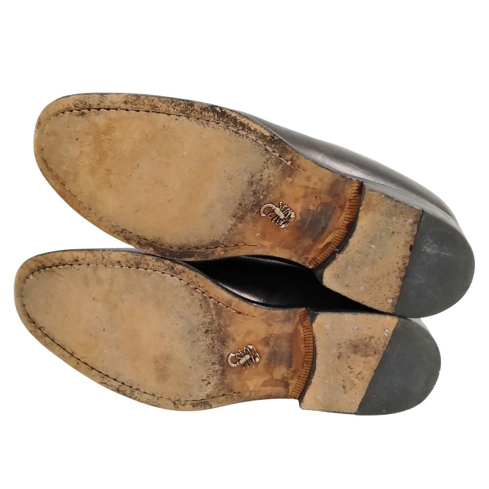 JIMMY CHOO ジミーチュウ メダリオン レザー ローファー NATURAL CALF BLACK サイズ 40 正規品 / 52750 JIMMY CHOO ジミーチュウ メダリオン レザー ローファー NATURAL CALF