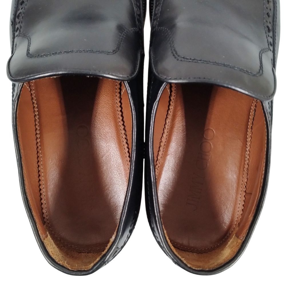 JIMMY CHOO ジミーチュウ メダリオン レザー ローファー NATURAL CALF