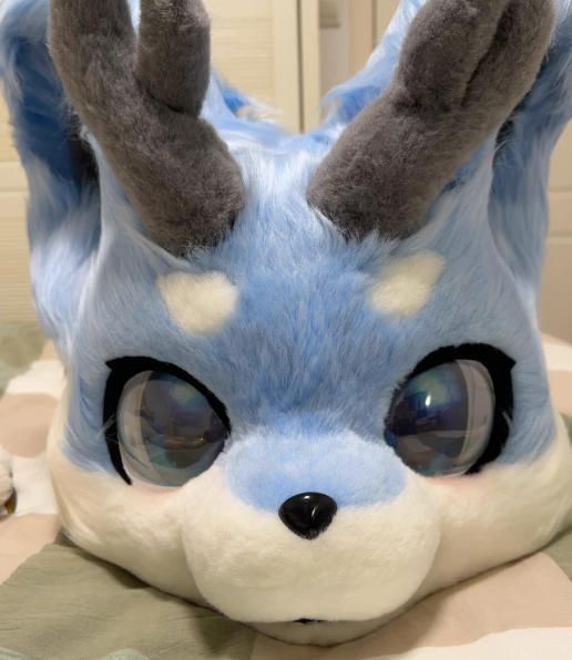 ファースーツ 着ぐるみセット NO 310 犬 水色 青 ケモノ 全頭ヘッド ぬいぐるみ コスプレ コスチューム