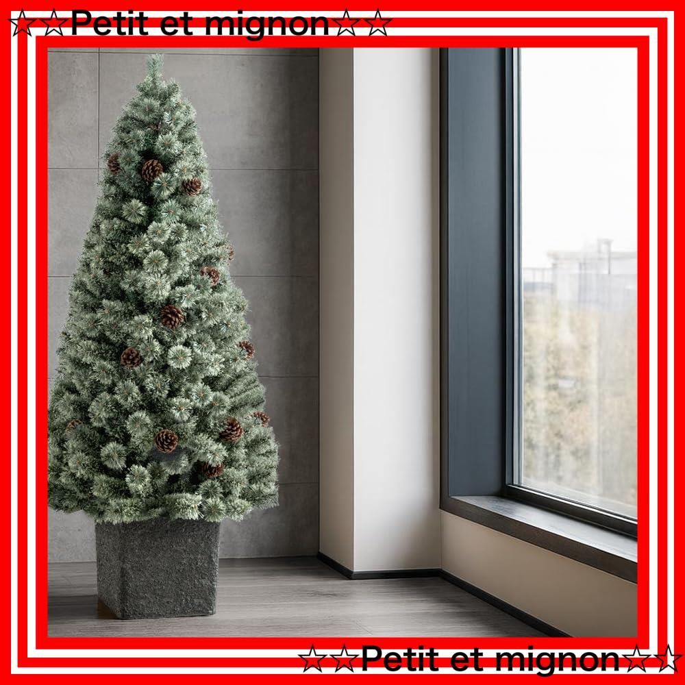 オフィス 店頭 tree 115084 Christmas 北欧風 組立簡単 ヌードツリー リアル 松ぼっくり付き ポット付き 石目調 Norr Liv RE 150 cm ツリー タンスのゲン