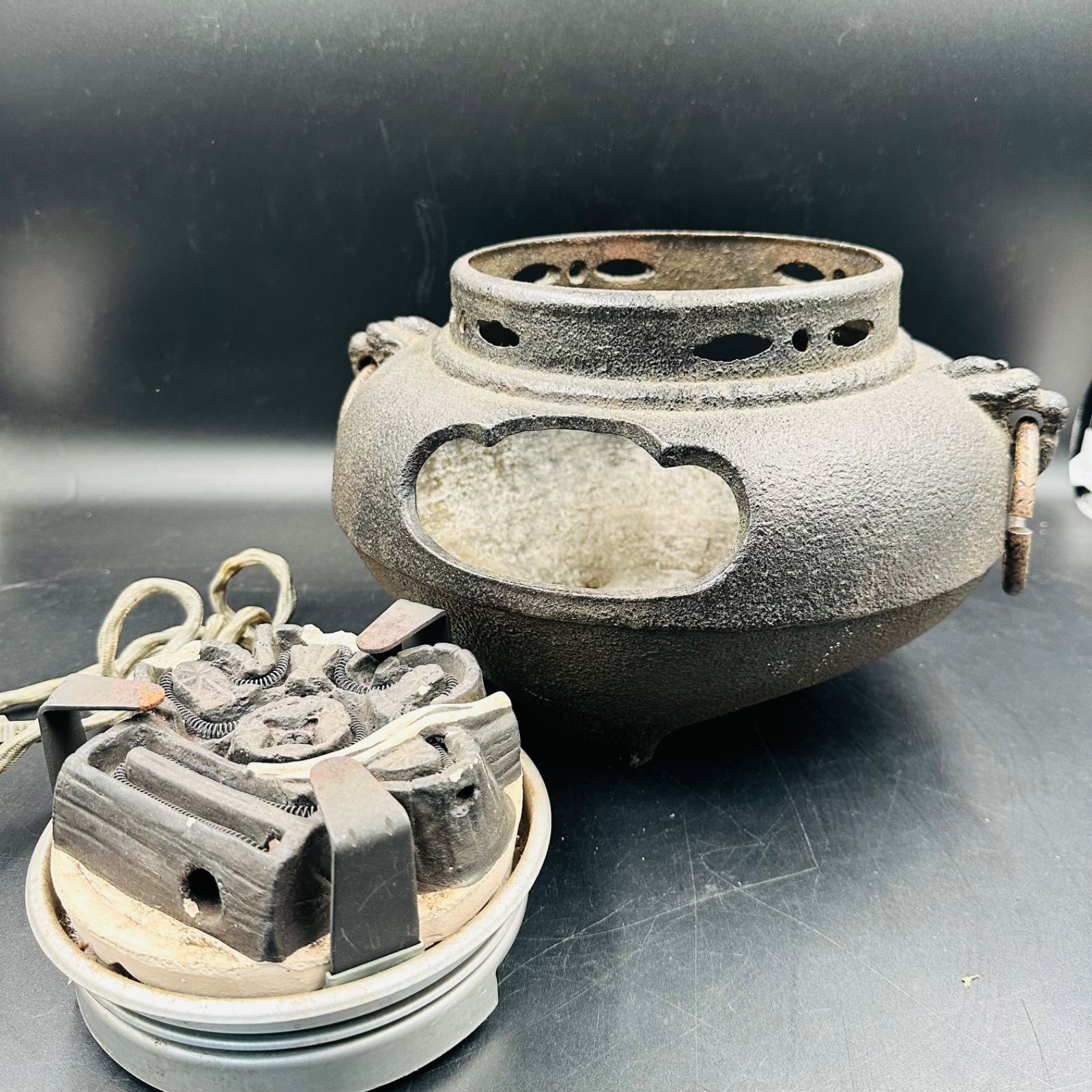 野々田商店　炭型電熱器 野々田商店 炭型電熱器 風炉釜 茶道具 セット - メルカリ