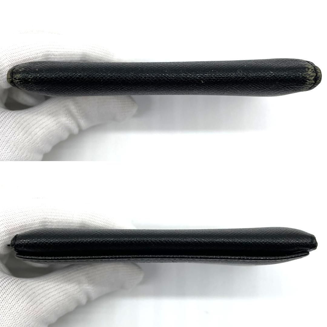 バーバリー 名刺入れ カードケース ブラック 型押しレザー調 PVC