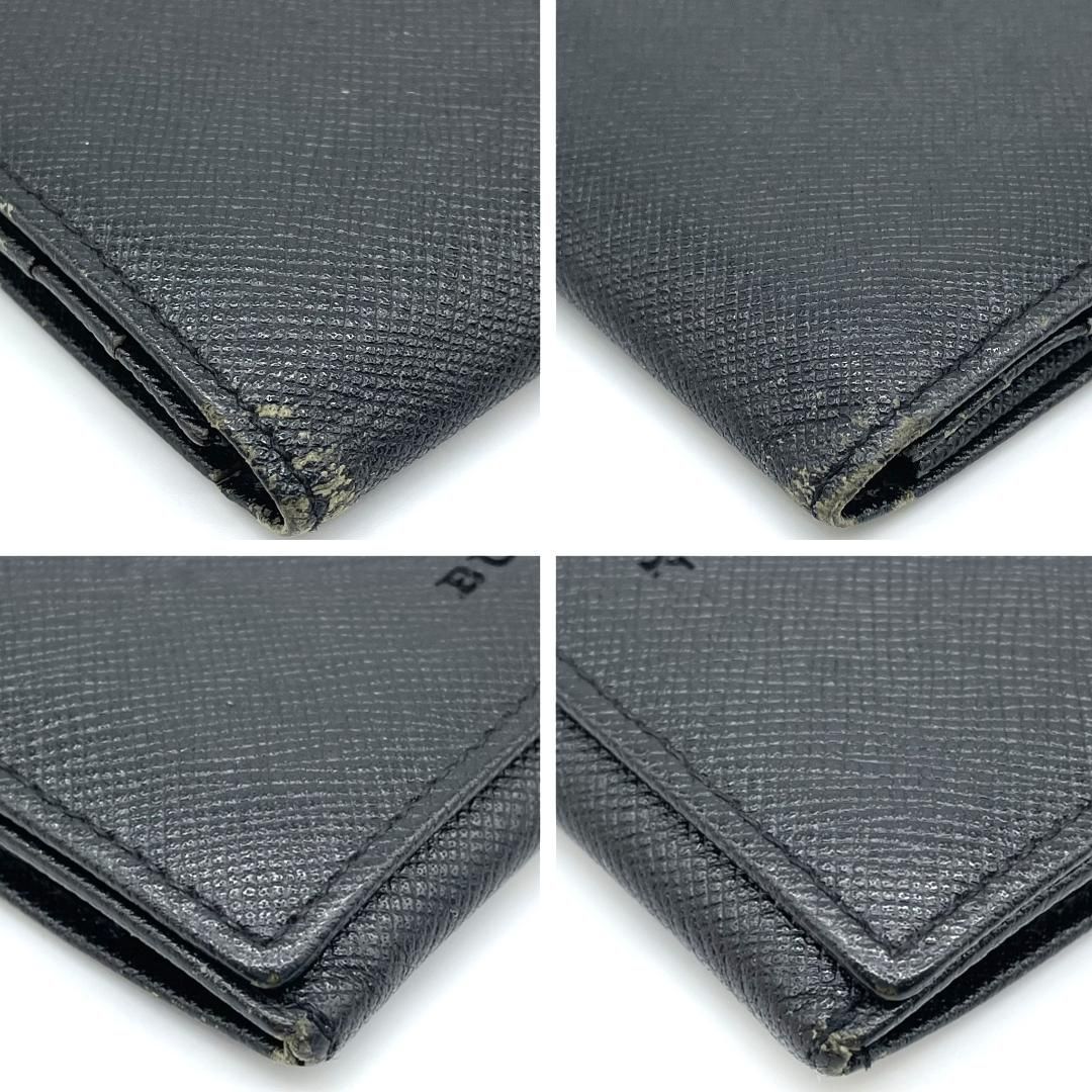 バーバリー 名刺入れ カードケース ブラック 型押しレザー調 PVC