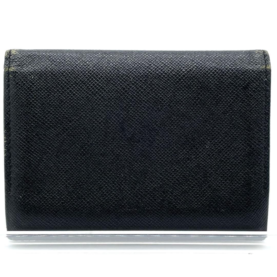 バーバリー 名刺入れ カードケース ブラック 型押しレザー調 PVC