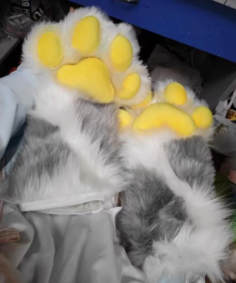 ファースーツ 着ぐるみセット NO 311 犬 灰色 グレー ケモノ 全頭ヘッド ぬいぐるみ コスプレ コスチューム