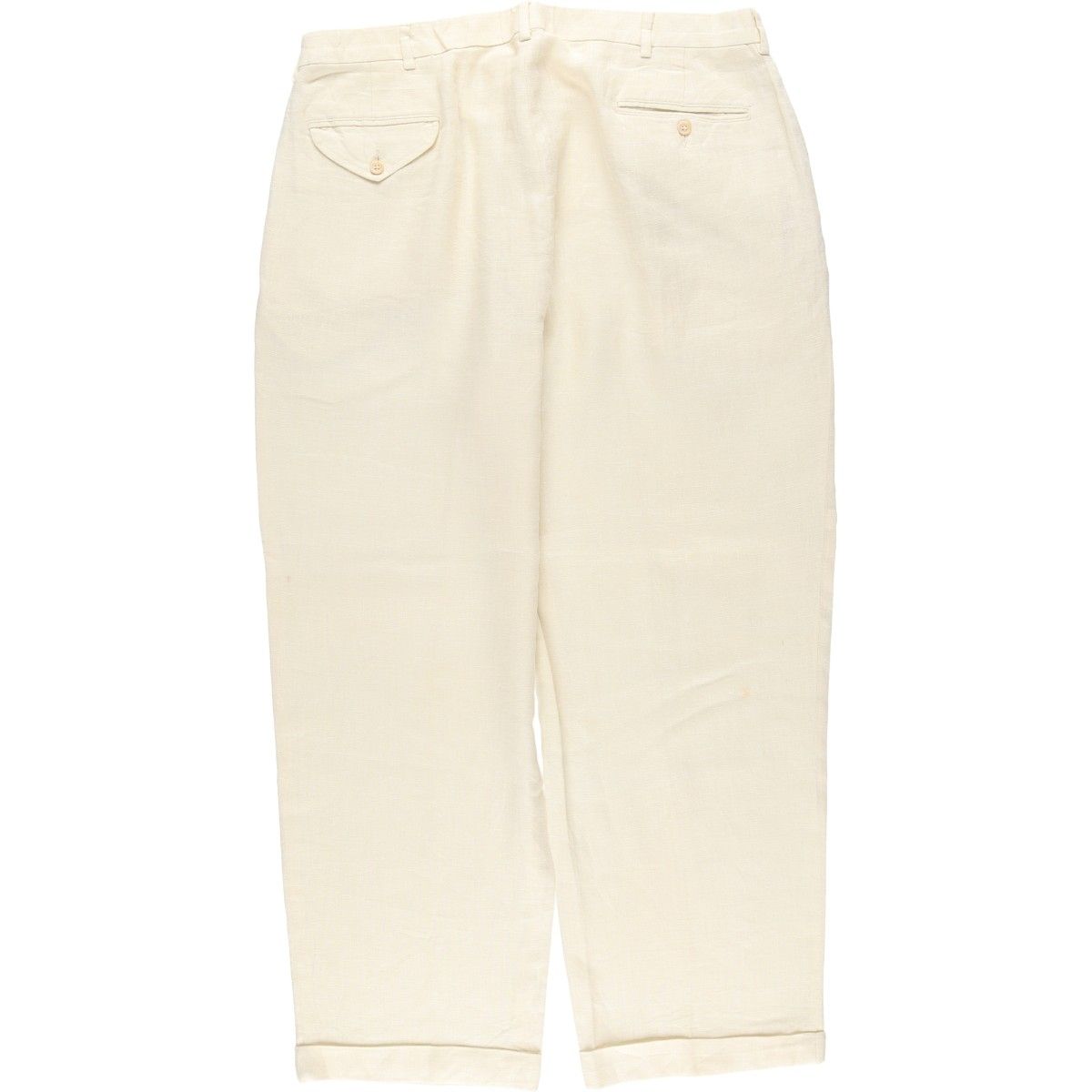 古着 ラルフローレン Ralph Lauren POLO by ツータック リネンパンツ スラックス メンズw 36相当 eaa 569290