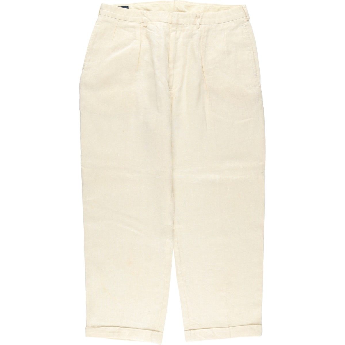 古着 ラルフローレン Ralph Lauren POLO by ツータック リネンパンツ スラックス メンズw 36相当 eaa 569290