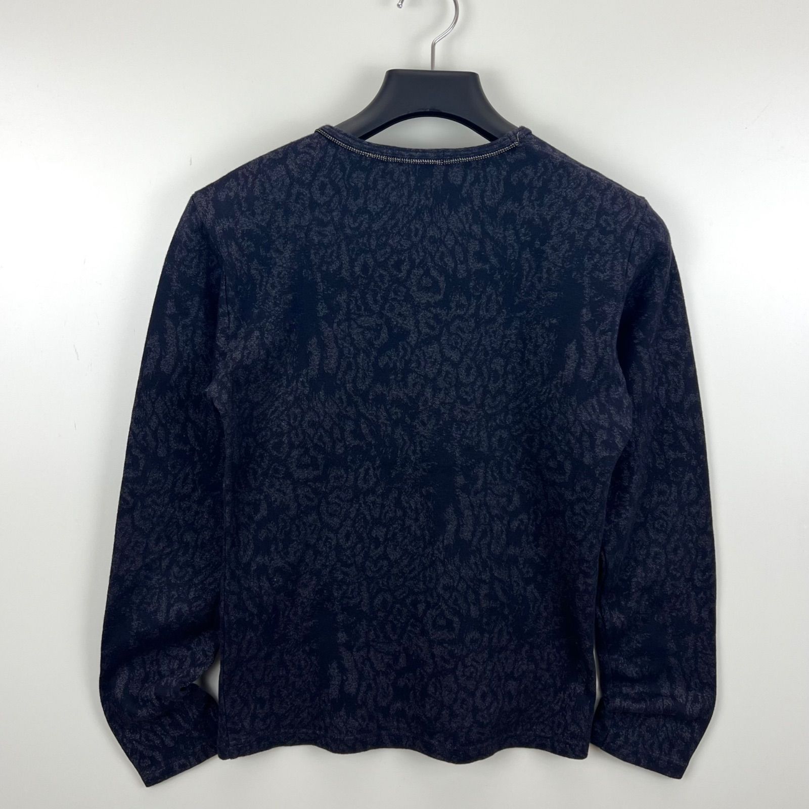 TORNADO MART 00s y2k archive lame leopard Vneck L/S Tee トルネード