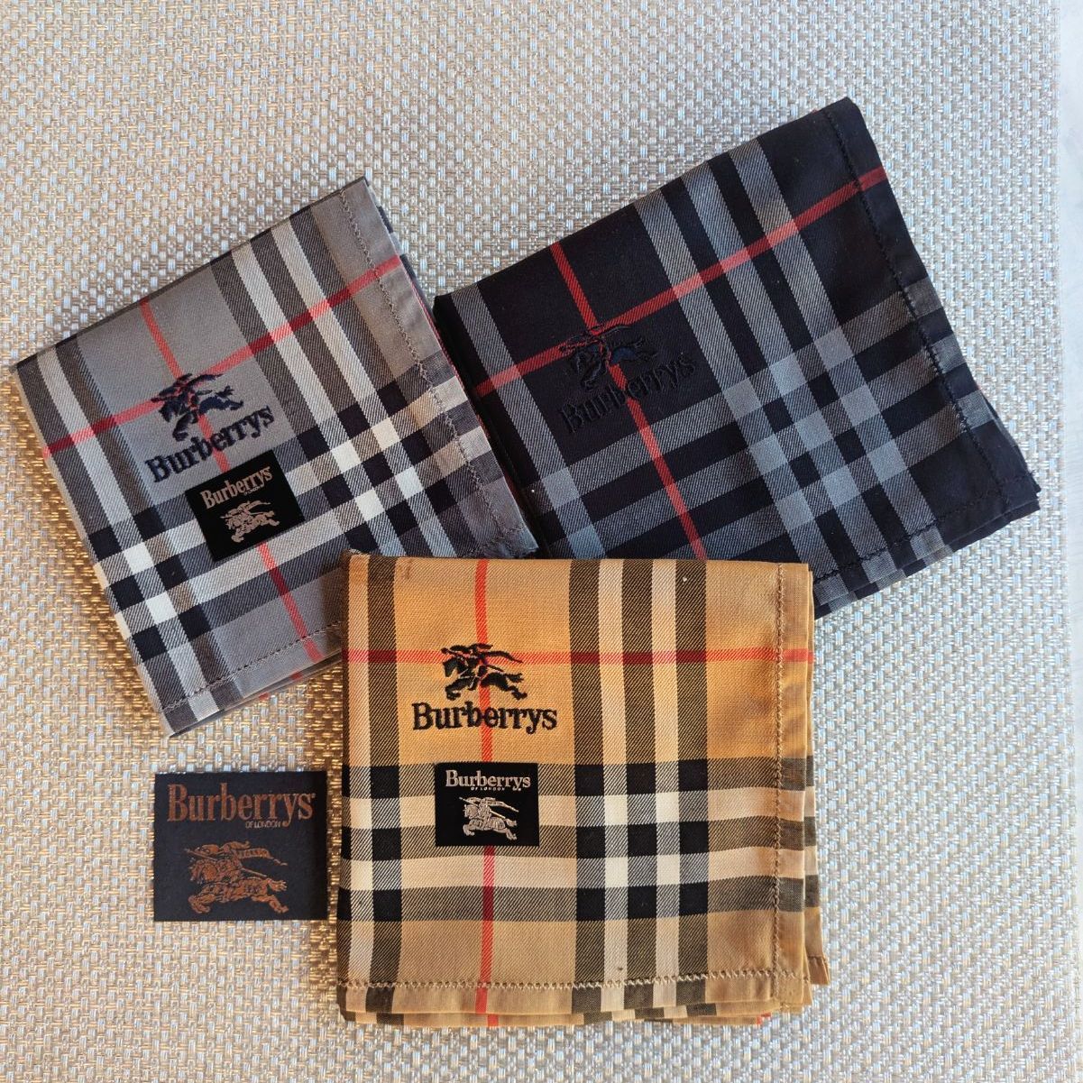 ハンカチバーバリー 王道のデザイン BURBERYメンズハンカチ 新品未使用