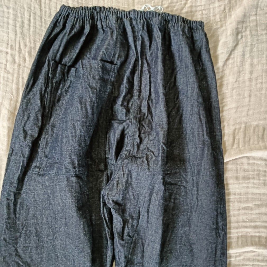nasuvi＊ハンドメイド＊サフィランフランスリネン スリムもんぺパンツ