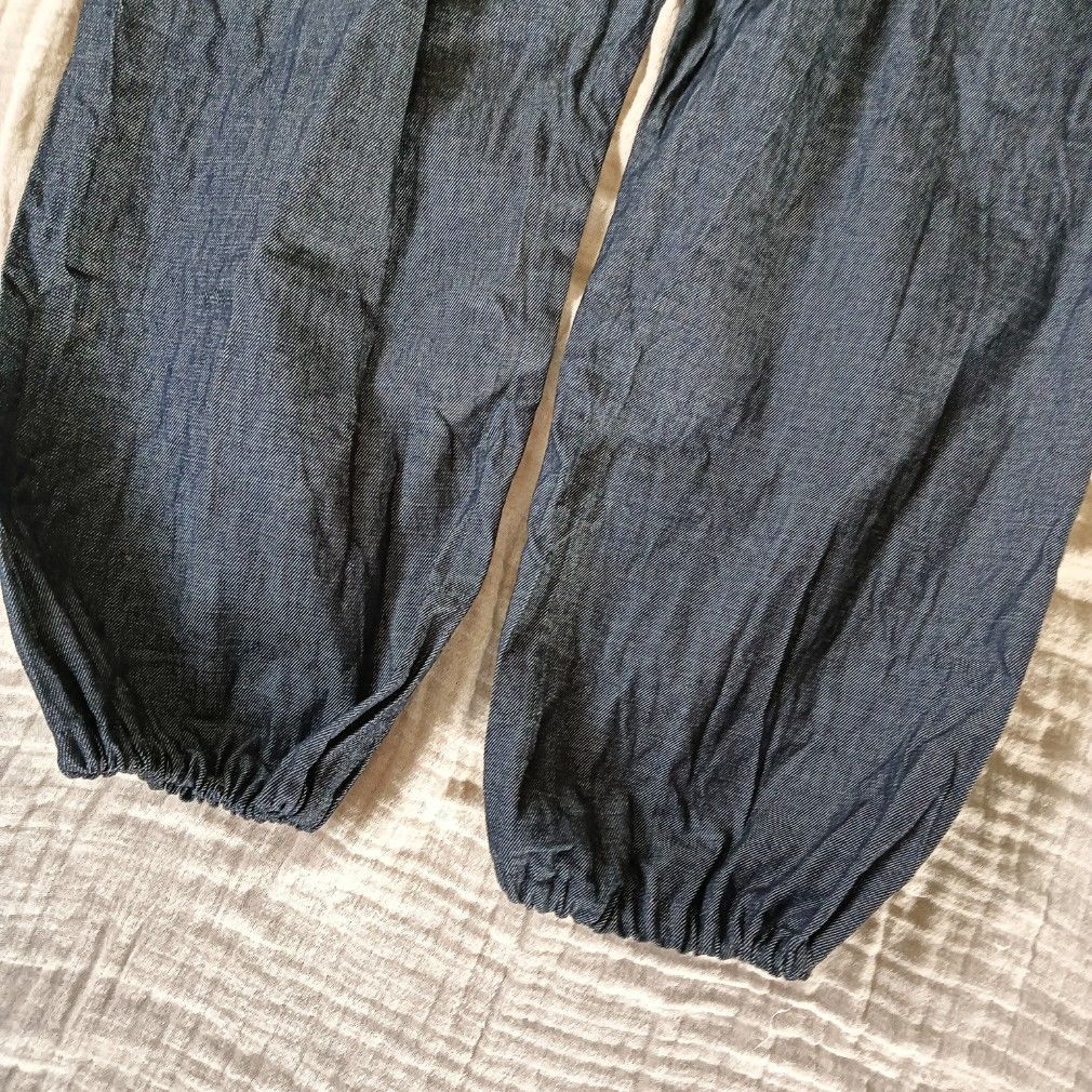 nasuvi＊ハンドメイド＊サフィランフランスリネン スリムもんぺパンツ