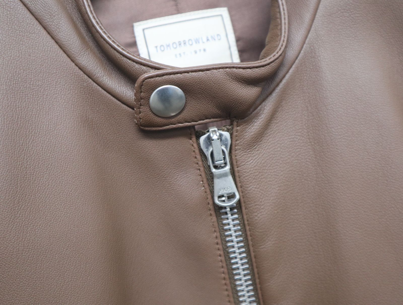 極美品　廃盤　TOMORROWLAND DENIM レザージャケット　ブラウン 1034013567914039_03_6162w.jpeg