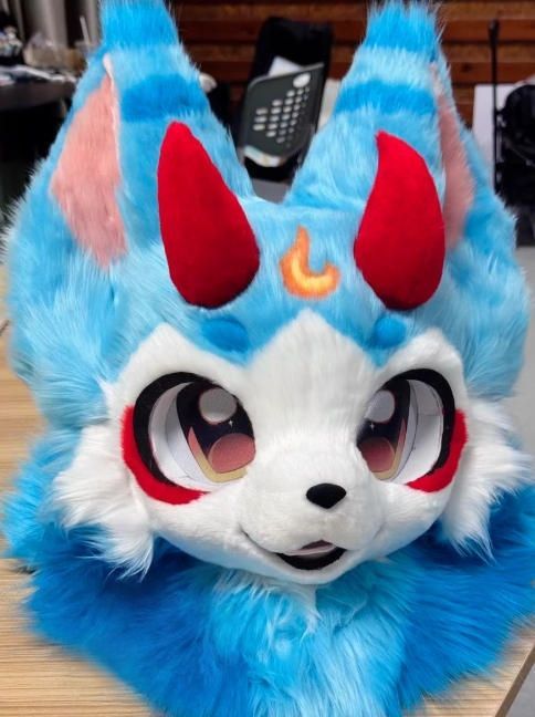 着ぐるみヘッド 犬 NO 439 青 水色 全頭ヘッド ケモノ ファースーツ ぬいぐるみ コスプレ コスチューム kigurumi