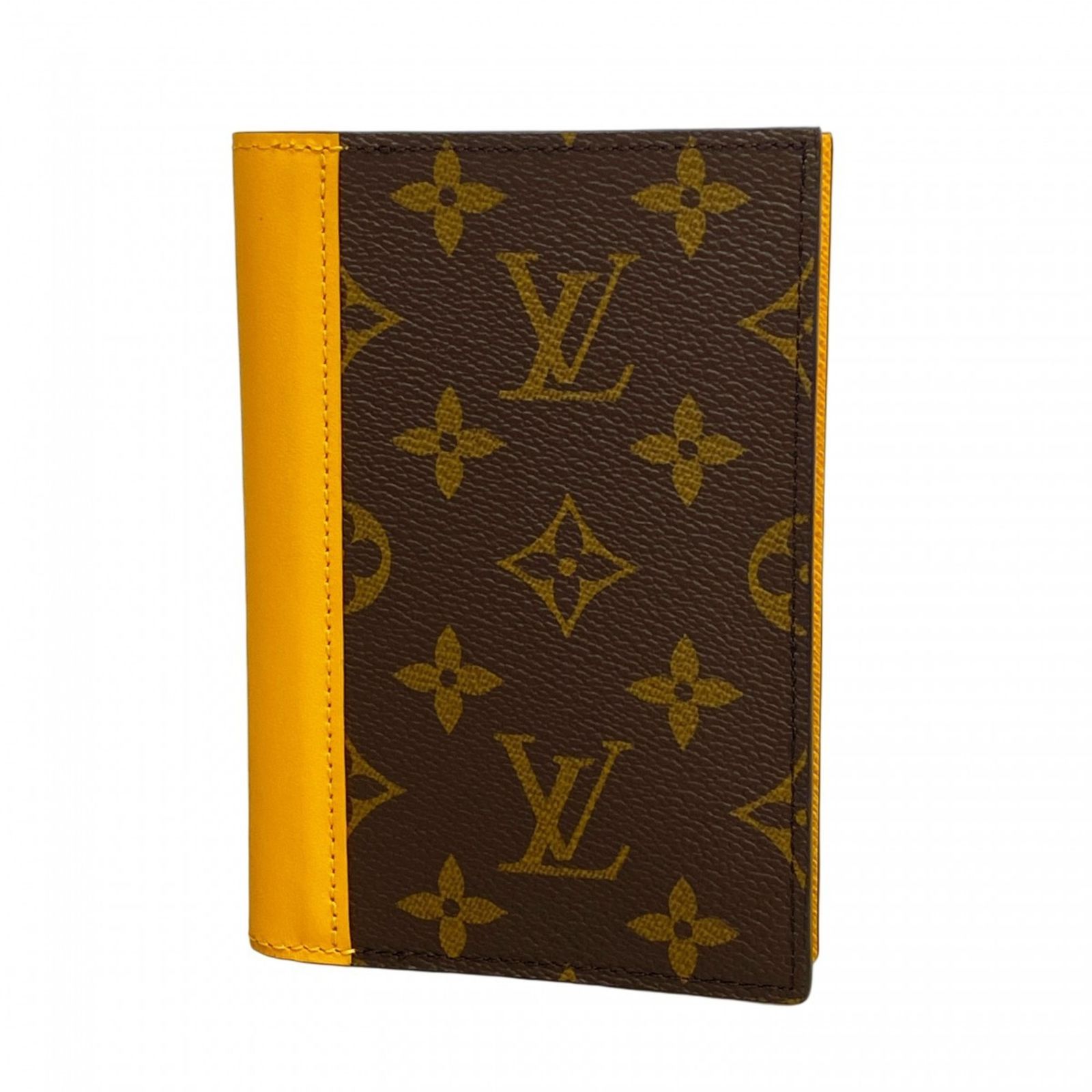 ルイ ヴィトン Louis Vuitton パスポートケース モノグラム マカサー ク―ヴェルテュールパスポールNM M 12827 サフランイエローメンズ