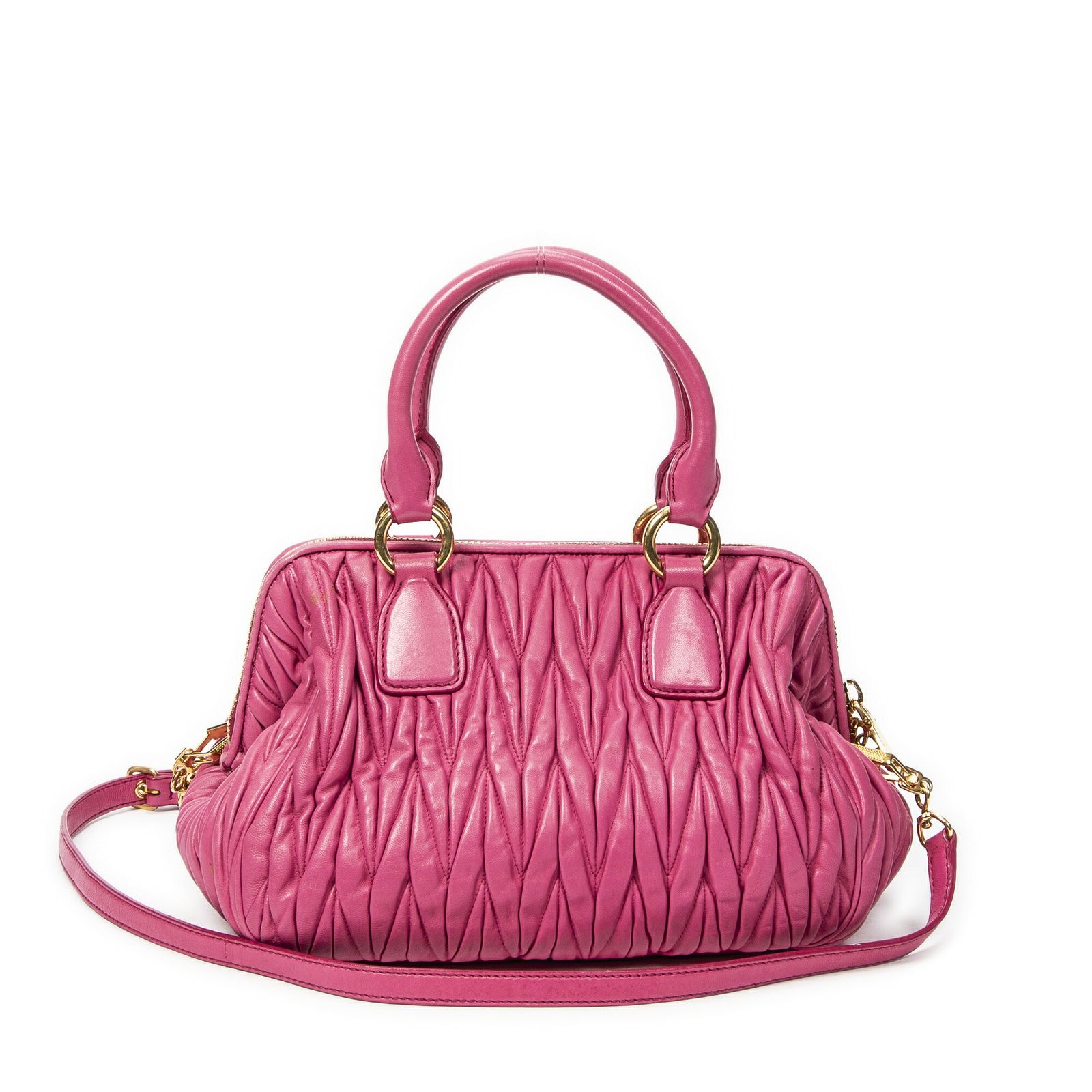 トップハンドルピンクナッパマトラッセレザーA